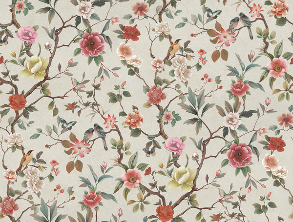 ZA8039 Kimora's Garden Ivory Wallpaper – wallcoveringsmart