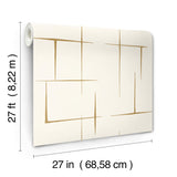 ZA8053 Malia Gold White Wallpaper