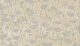 ZA8067 Shimmering Poppies Cream Silver Wallpaper