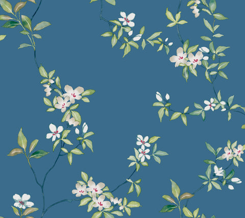  ZA8072 April Blossom Cobalt Wallpaper