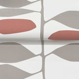 ZM2802 Sculpted Vines Vermillion Graphite Wallpaper