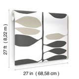 ZM2804 Sculpted Vines Carbon Linen Wallpaper