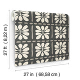 ZM2810 Mimosa Fleur Carbon Black Wallpaper