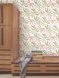 ZM2812 Little Garden Leaf Coral Wallpaper