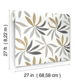 ZM2816 Little Garden Graphite Gold Wallpaper
