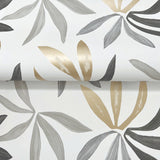 ZM2816 Little Garden Graphite Gold Wallpaper