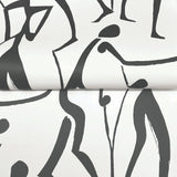 ZM2831 Joyful Dancers Carbon Black Wallpaper