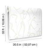 ZM2833 Joyful Dancers Pearl Wallpaper