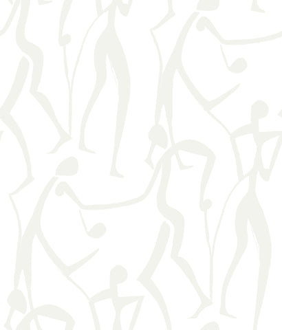 ZM2833 Joyful Dancers Pearl Wallpaper