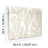 ZM2834 Joyful Dancers Nude Wallpaper