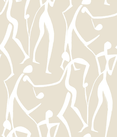 ZM2834 Joyful Dancers Nude Wallpaper