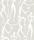 ZM2835 Joyful Dancers Lichen Grey Wallpaper