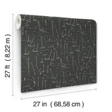 ZM2842 Vermillion Coast Carbon Black Wallpaper