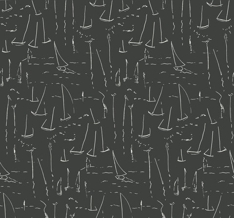 ZM2842 Vermillion Coast Carbon Black Wallpaper