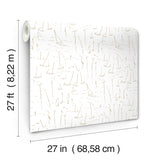 ZM2845 Vermillion Coast Gold Wallpaper