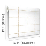 ZM2853 La Vitre Plaid Gold Wallpaper