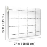 ZM2854 La Vitre Plaid Carbon Black Wallpaper