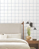 ZM2856 La Vitre Plaid Ultramarine Wallpaper