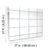 ZM2856 La Vitre Plaid Ultramarine Wallpaper