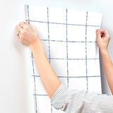 ZM2856 La Vitre Plaid Ultramarine Wallpaper