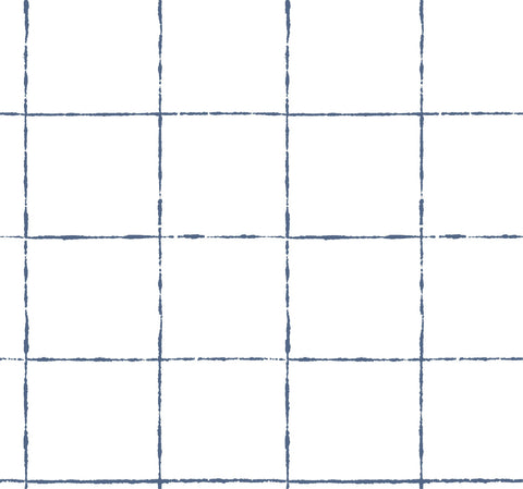 ZM2856 La Vitre Plaid Ultramarine Wallpaper