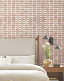 ZM2861 Modernist Motif Terracotta Wallpaper