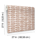ZM2861 Modernist Motif Terracotta Wallpaper