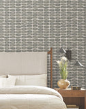 ZM2865 Modernist Motif Carbon Black Wallpaper