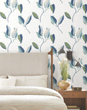 ZM2871 Brushwork Branches Alpine Cobalt Wallpaper
