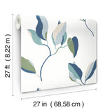 ZM2871 Brushwork Branches Alpine Cobalt Wallpaper