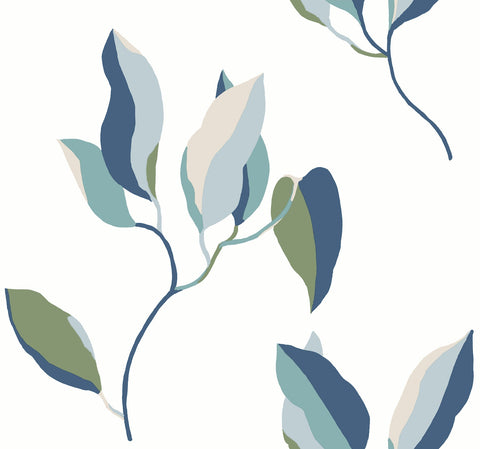 ZM2871 Brushwork Branches Alpine Cobalt Wallpaper