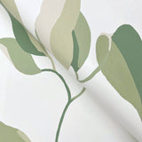 ZM2872 Brushwork Branches Leaf Green Wallpaper