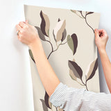 ZM2875 Brushwork Branches Violet Wallpaper