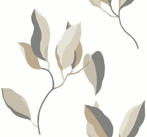 ZM2876 Brushwork Branches Neutral Gold Wallpaper