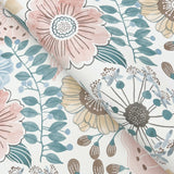 ZM2891 Artistic Bouquet Ochre Ocean Wallpaper