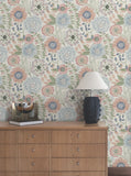 ZM2893 Artistic Bouquet Multicolor Wallpaper