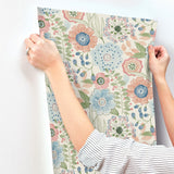 ZM2893 Artistic Bouquet Multicolor Wallpaper