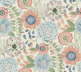 ZM2893 Artistic Bouquet Multicolor Wallpaper
