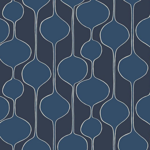 SL80112 Seabrook Geometric Abstract Blue Wallpaper