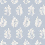 SL80302 Seabrook Blue Leaf Wallpaper
