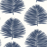 SL80702 Seabrook Palm Leaf Blue Wallpaper