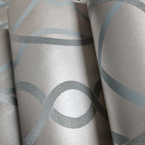 2697-87303 champagne tan Blue Lattice trellis textured glassbeads Wallpaper 3D