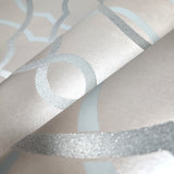 2697-87303 champagne tan Blue Lattice trellis textured glassbeads Wallpaper 3D