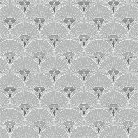 DC60305 Textured Geometric Gray Wallpaper
