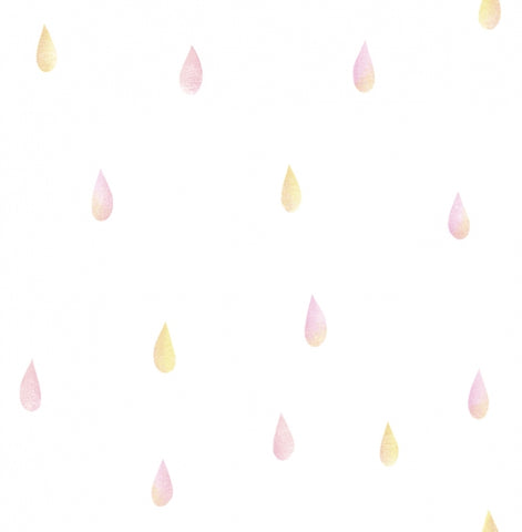 DA60001 Seabrook Raindrop Pink Yellow wallpaper