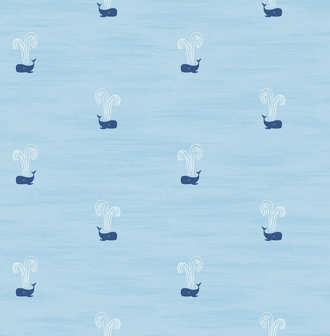 DA60302 Seabrook Whales Blue wallpaper
