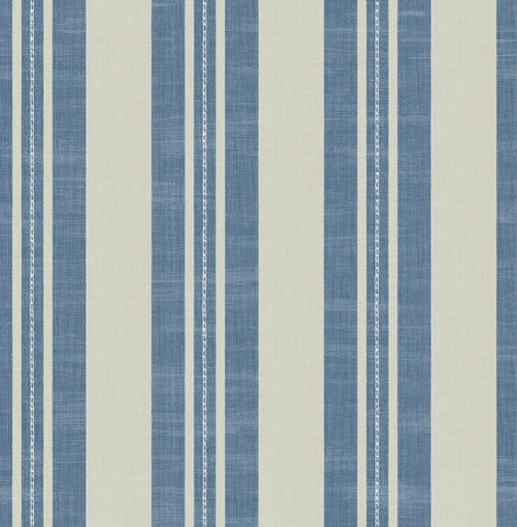 DA60400 Seabrook Linen Stripe Blue Gray wallpaper