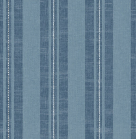 DA60402 Seabrook Linen Stripe Blue wallpaper