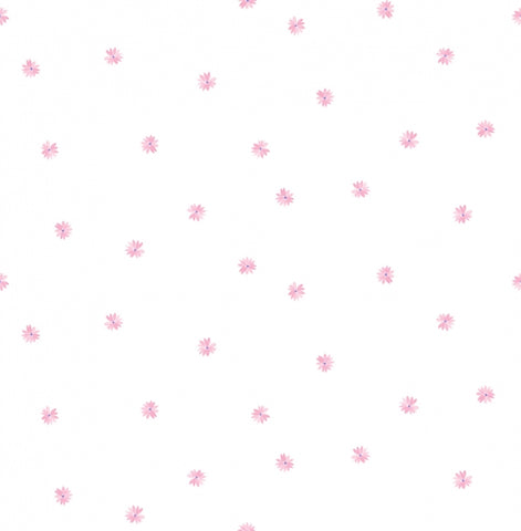 DA62801 Seabrook Tossed Flowers Pink wallpaper