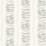 SL80508 Seabrook Botanical Leaf Gray 3D Wallpaper